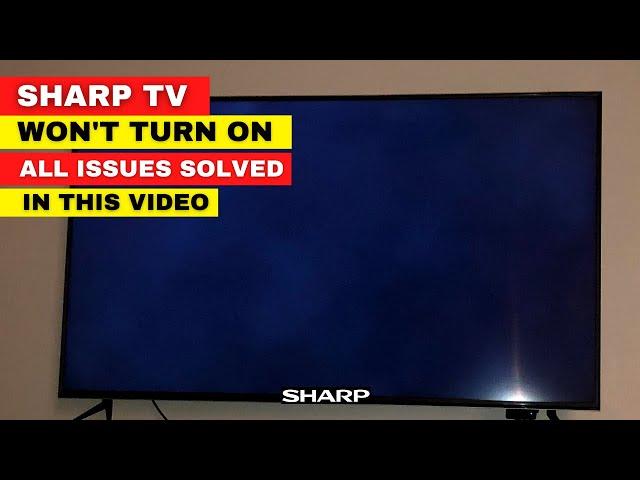 SHARP LED TV Won't Turn On Power Light Blinks /No Red Light /After Power Outage / Fix It Now