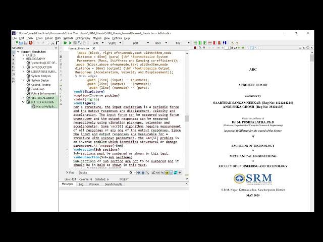 12  Adding Citations and Bibliography | Thesis in LaTeX | SRM Institute of Science and Technology