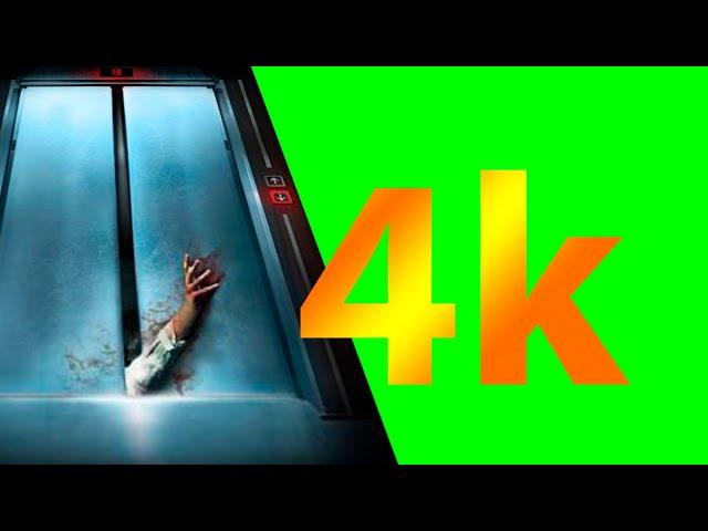 Passenger elevator animation on green screen 4k