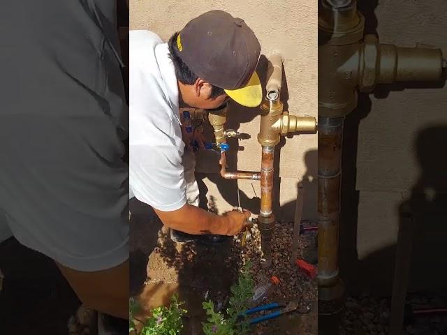 Installing a back flow preventer on a new irrigation system