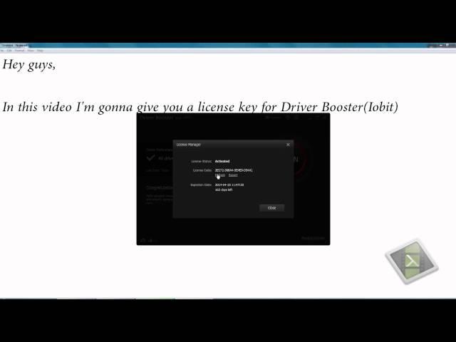 Free License Key for Iobit Driver Booster v1 0!