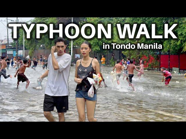 Walking During a Super Typhoon in the Philippines [4K]