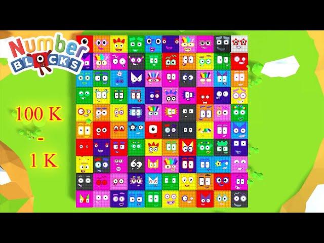  Numberblocks - ALL Numberblocks Reserve Song 100 000 - 1 000 | NEW SEASON 7 FULL EPISODES! ep 68