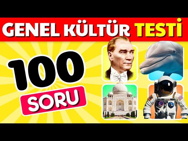 Genel Kültür Bulmaca, Genel Kültür Testi, 100 Soru, Kolay Orta Zor🫣