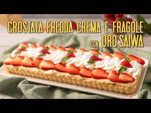 COLD CUSTARD AND STRAWBERRIES TART WITH SAIWA GOLD BISCUITS