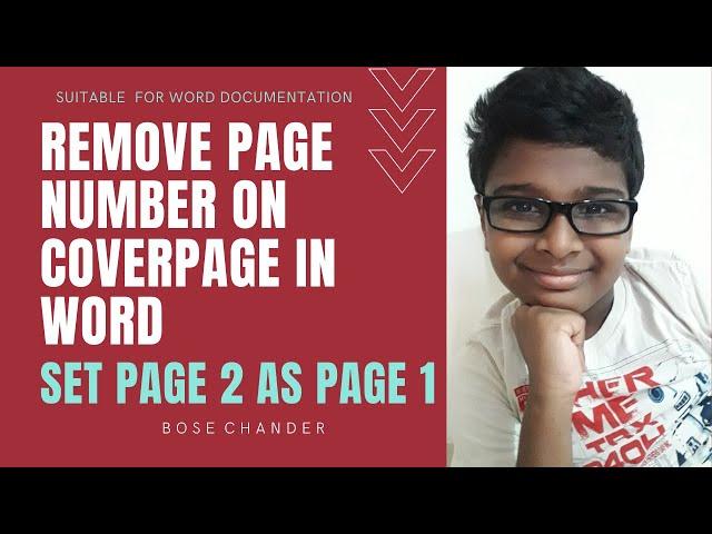 How to Remove Page Number on Cover Page || Tekshare