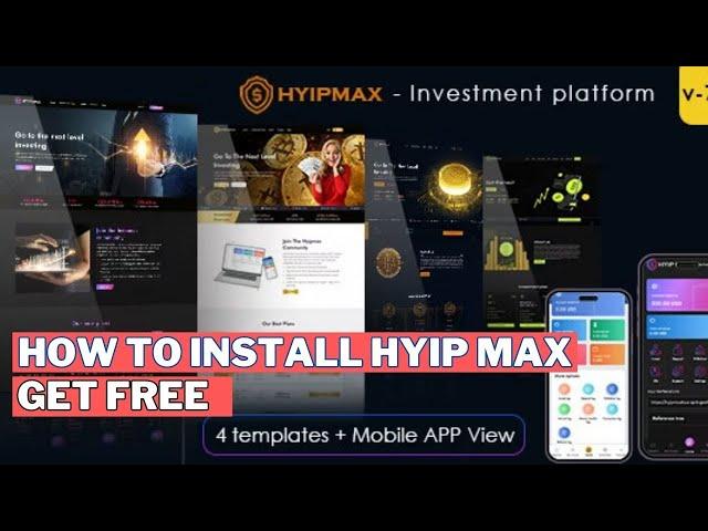 How To Install Hyip Max new Version With 100% Working With Licence II Hyip Max Investment Website