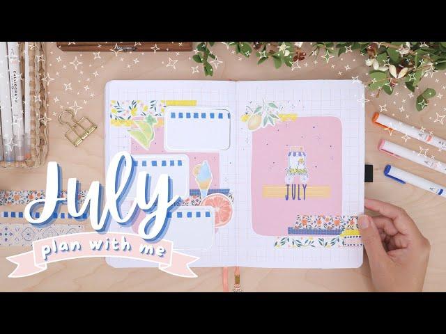 2022 July Bullet Journal Setup | July Bujo Plan with Me | Archer & Olive Sub Box Theme