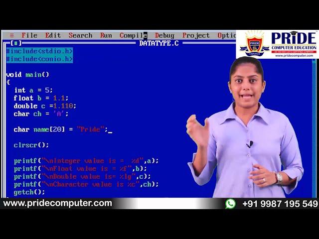 C Programming Tutorial | In Hindi | Easy to Learn | PRIDE COMPUTER EDUCATION