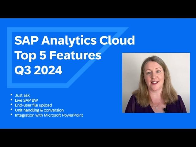 SAP Analytics Cloud – Top 5 Q3 2024 | What's New in The Quarterly Release