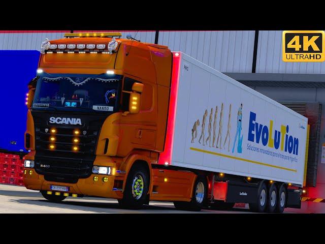 [G29] ETS2 (4K 60FPS) | SCANIA R480 | TOULOUSE  - OLBIA 