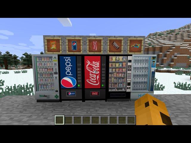 REAL Vending Machines in Minecraft (Coca-Cola, Pepsi, Cheetos, Candy and MORE)