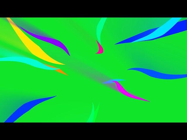 BEST 12 Colorful Glowing Lines Animation Green Screen || by Green Pedia