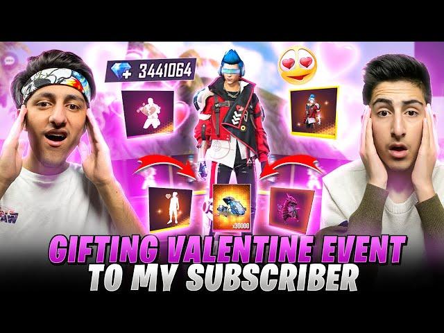 Surprising My Subscriber With New Valentines Emote & 50,000 Diamonds  - Garena Free Fire