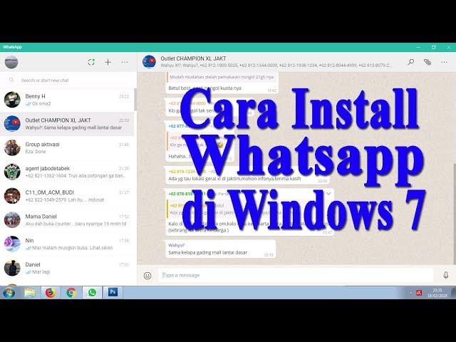 Cara Install Whatsapp di Windows 7