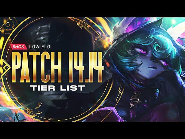 14.14 MID LANE LOW ELO TIER LIST (PLAT AND BELOW)