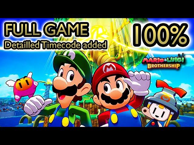 Mario & Luigi: Brothership - 100% Longplay Full Game Walkthrough (HQ)