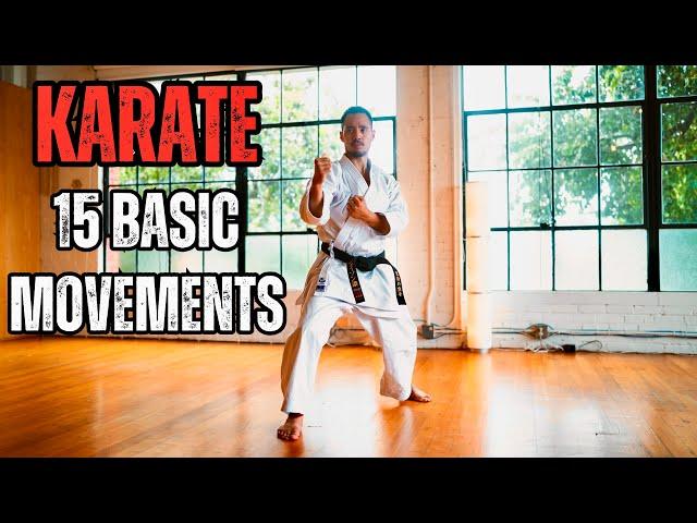 KARATE 15 BASIC MOVEMENTS ️ | SHOTOKAN KARATE