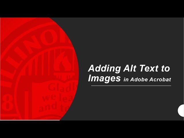 Adding Alt Text to Images in Adobe Acrobat