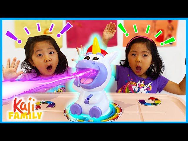 Emma and Kate play Unicorn Rainbow Ralph Board Game!