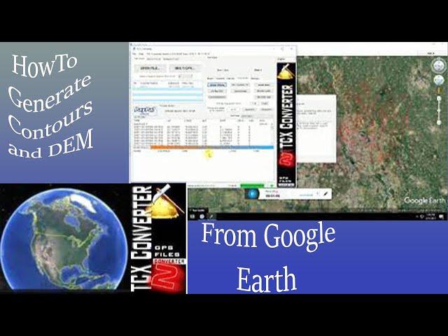 Generate contour lines from GOOGLE  EARTH directly in CSV Data  using Tcx converter