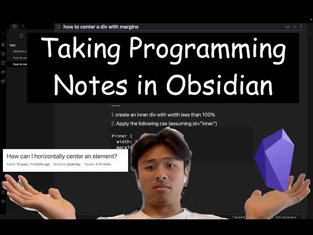 How to take Fleeting "programming" Notes in Obsidian