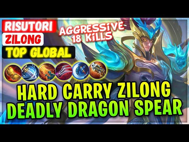 Hard Carry Zilong Deadly Dragon Spear [ Top Global Zilong ] Risutori - Mobile Legends Emblem Build