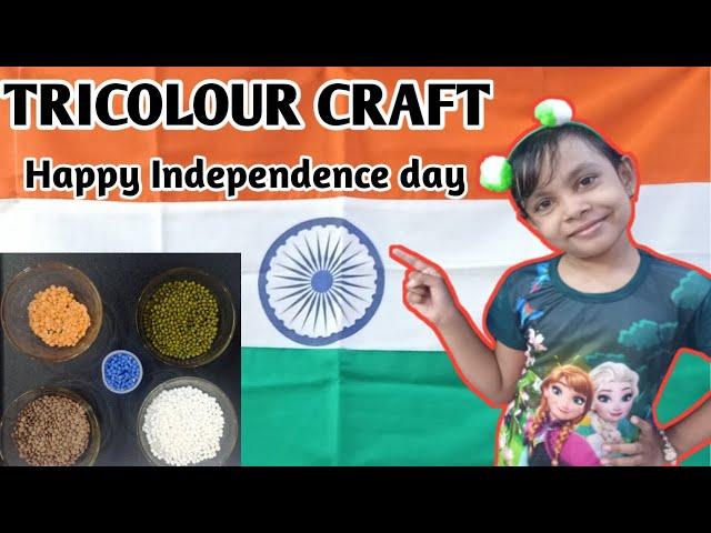 Indian Flag  making Using Pulses / TRICOLOR Flag craft / Make Indian flag using colourful grains