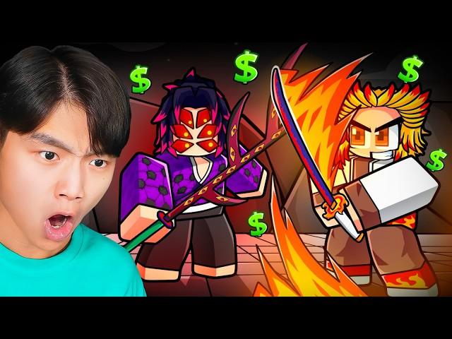 Spending $100,000 To Beat Roblox Demon Slayer