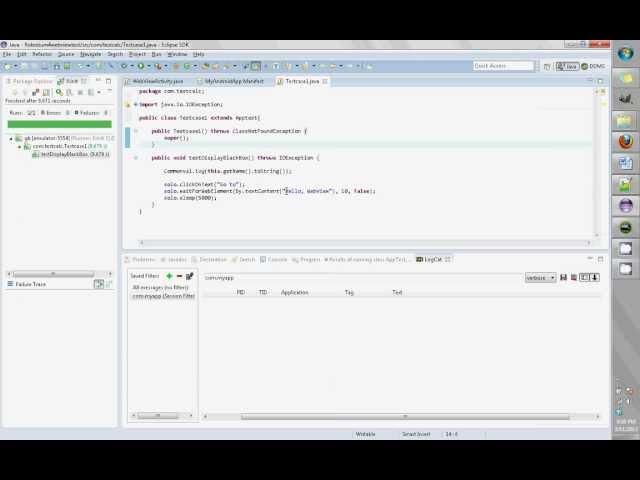 Robotium Test Android Webview (Hybrid application) Testing mobile application - Tutorial+source code