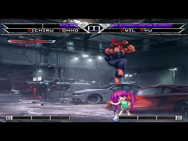 KOF MUGEN Michiru Tohno VS Evil Ryu