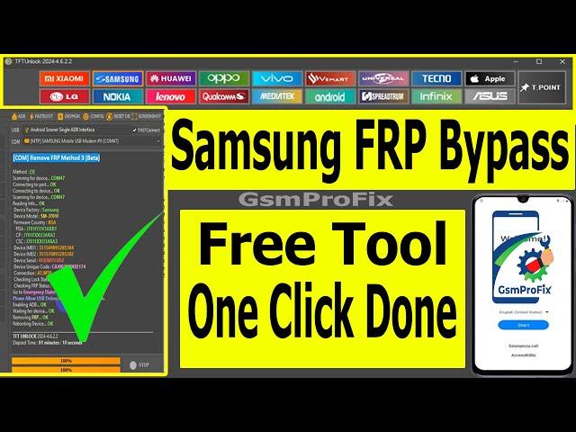 TFT Unlock Tool 2024 Free Tool | Samsung FRP Bypass One Click