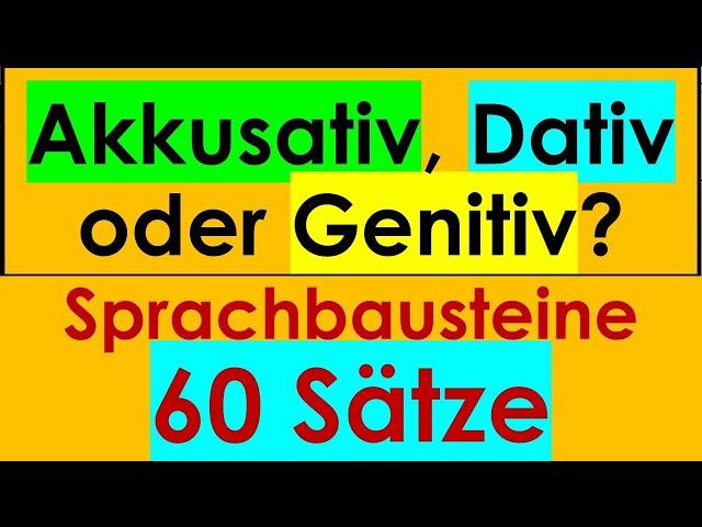 Akkusativ, Dativ und Genitiv | 60 Quizfragen #akkusativ #dativ #genitiv