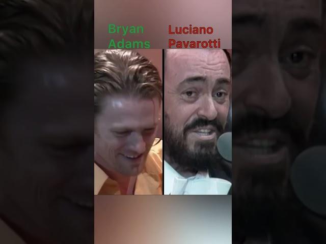 Bryan Adams ️Luciano Pavarotti O sole mio #shorts #viral #music #bryanadams #opera