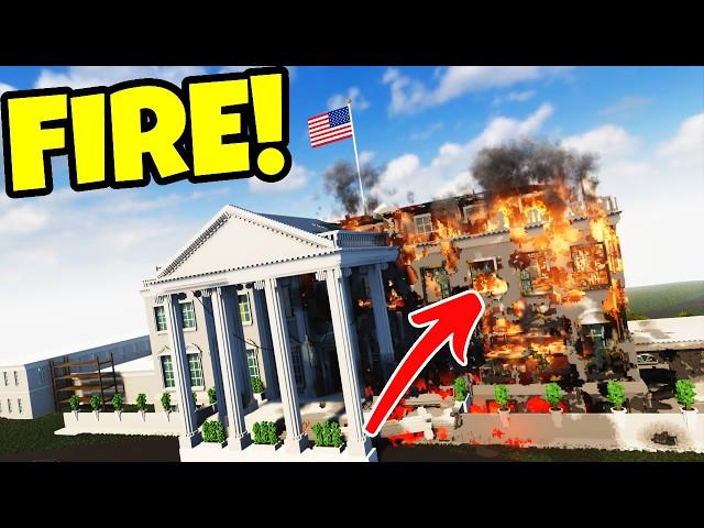 White House vs HUGE FIRE Destruction! Teardown Gameplay