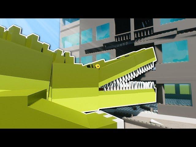 GIANT CROCODILE SURVIVAL! - Brick Rigs Multiplayer Gameplay - Tower Survival Challenge