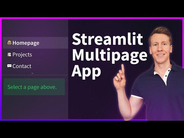 How to create a Streamlit Multi-Page Web App