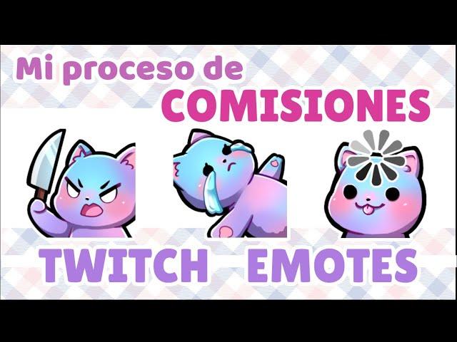 Mi proceso de COMISIONES en EMOTES para twitch | Clip Studio Paint | LizHeidern