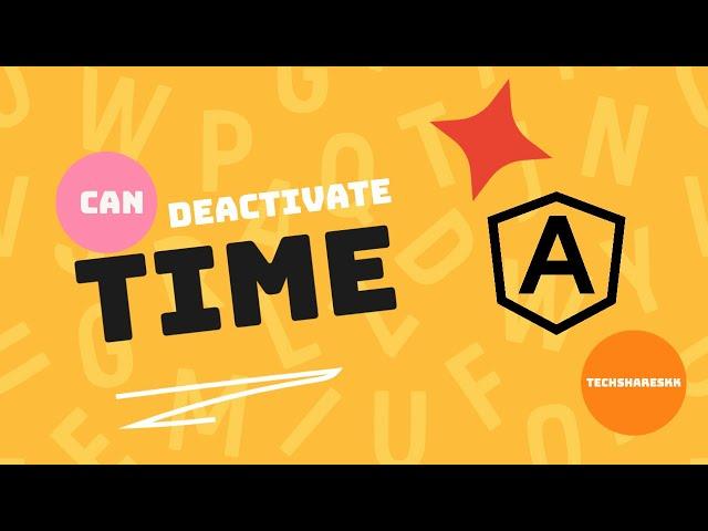 Can deactivate guard | Guards in angular | Angular 16