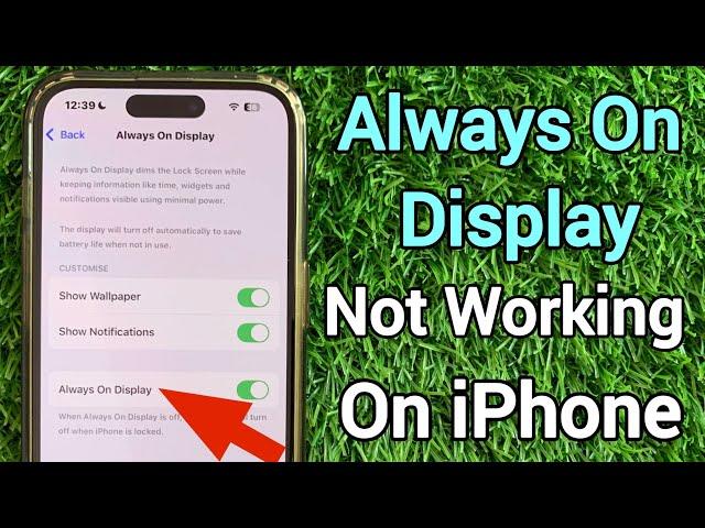 iPhone Always On Display Not Working