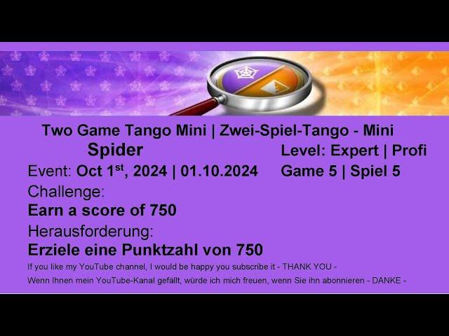 Two Game Tango Mini - Spider Expert #5 | Oct 1st, 2024