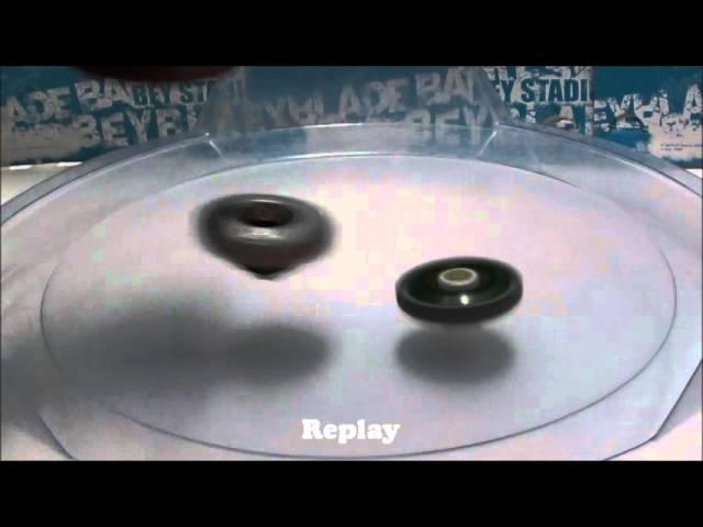 Beyblade Battle 4D Fang Léone 130W²D (mode attaque) vs Vari Ares D:D (mode attaque)