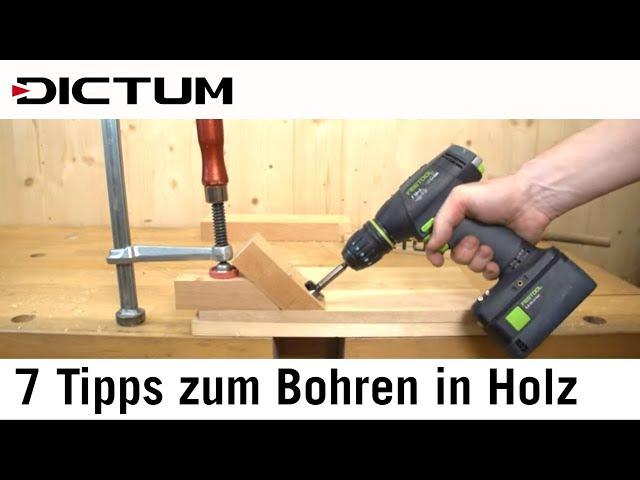 7 Tipps zum Bohren in Holz - ausrissfrei, freihand, gerade oder schräg