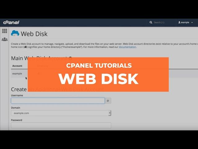 cPanel Tutorials - Web Disk