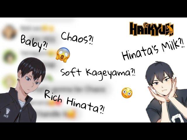 Haikyuu Groupchat - Soft Kageyama?!