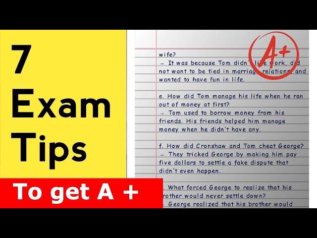 7 Best Exam Hall Tips to get A+ !