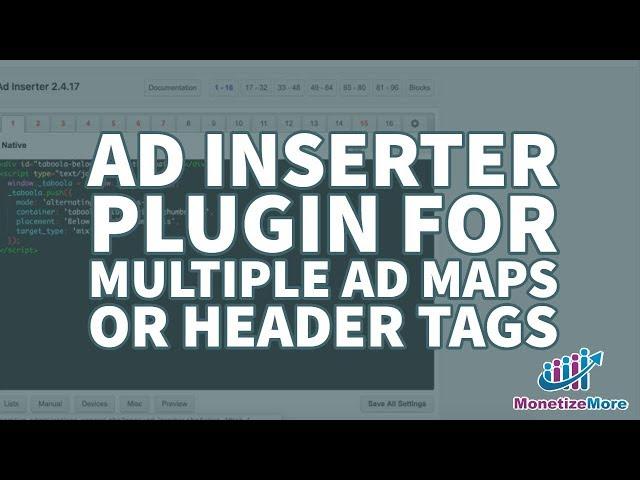 Ad Inserter Plugin For Multiple Ad Maps Or Header Tags