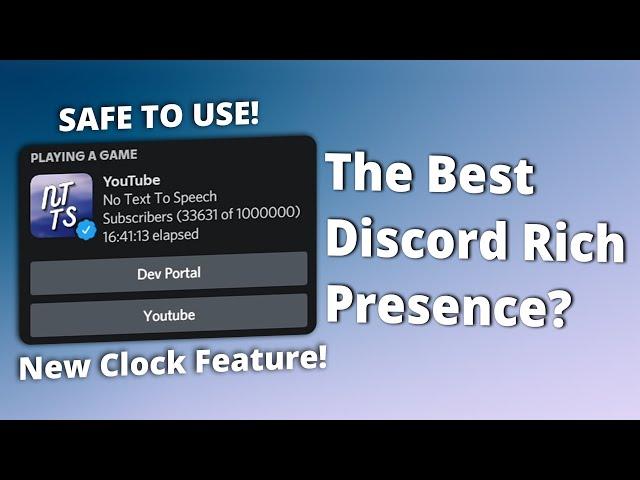 Get Buttons and a Clock on your Discord Profile using Rich Presence!