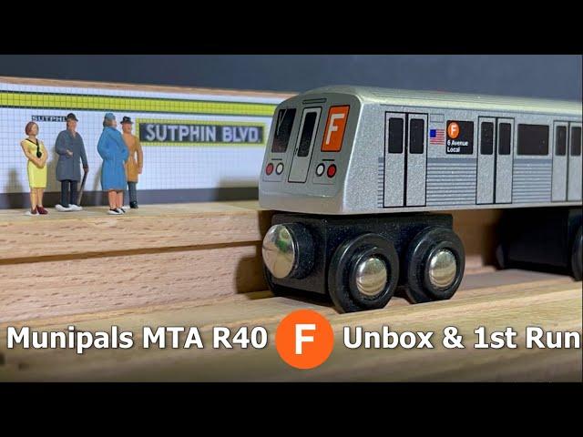 Munipals MTA R40 F Slant Train unbox & First Run At Sutphin Blvd Station - Subway Action