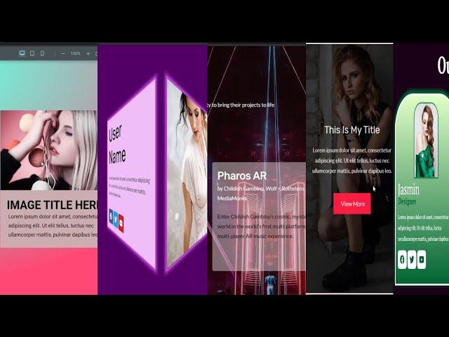 Top elementor hover effects || Elementor card hover effects templates